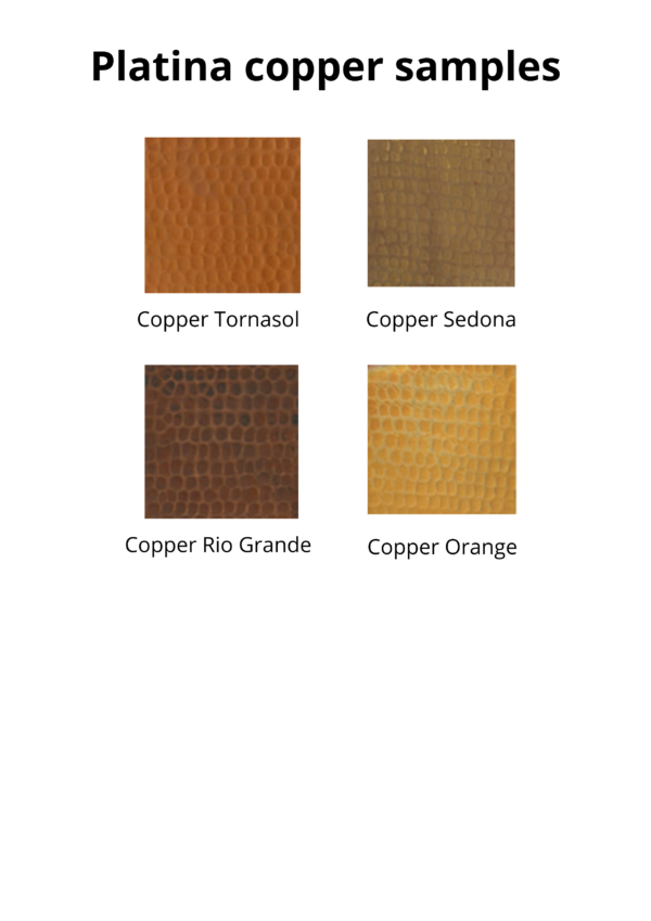 Copper samples for saddle stands
