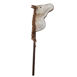 Western Stick Horse with Cowhide
