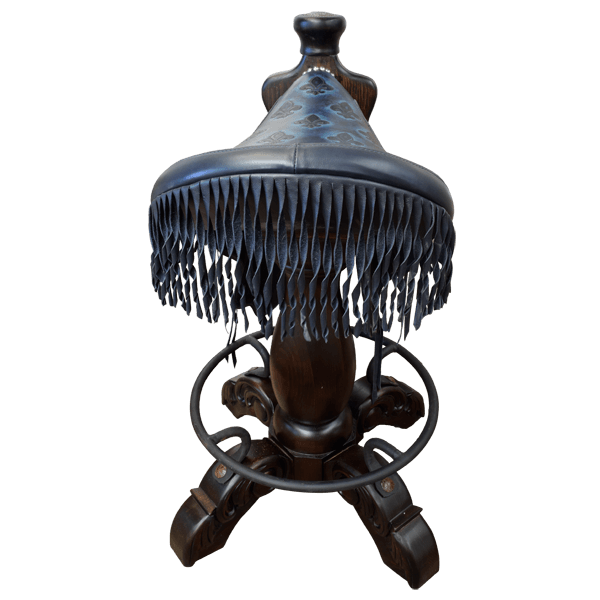 Bar Stool with Handcrafted Cowboy Saddle