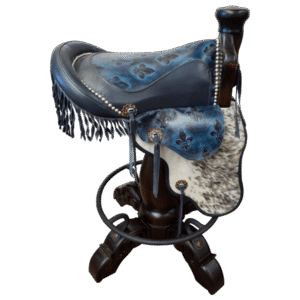 Bar Stool with Handcrafted Cowboy Saddle