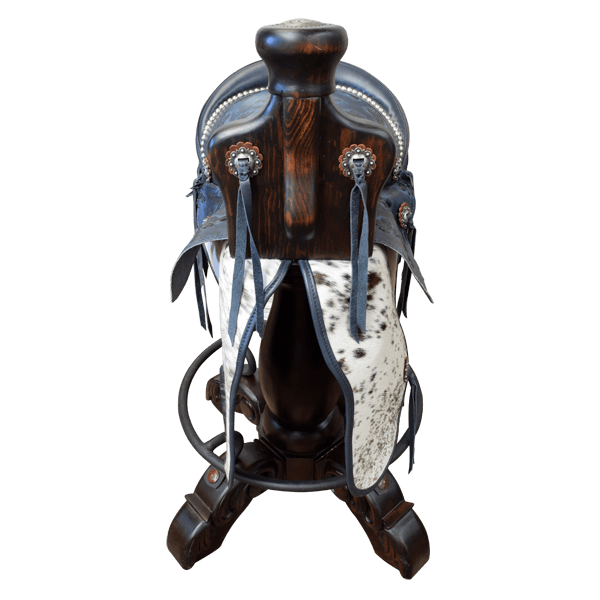 Bar Stool with Handcrafted Cowboy Saddle