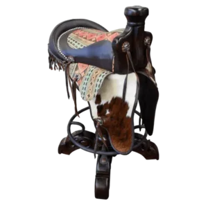 Handcrafted Southwestern Saddle Bar Stool