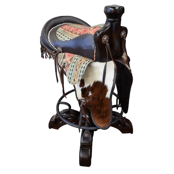 Handcrafted Southwestern Saddle Bar Stool