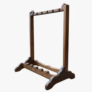 Wooden Polo Mallet Rack – Front View
