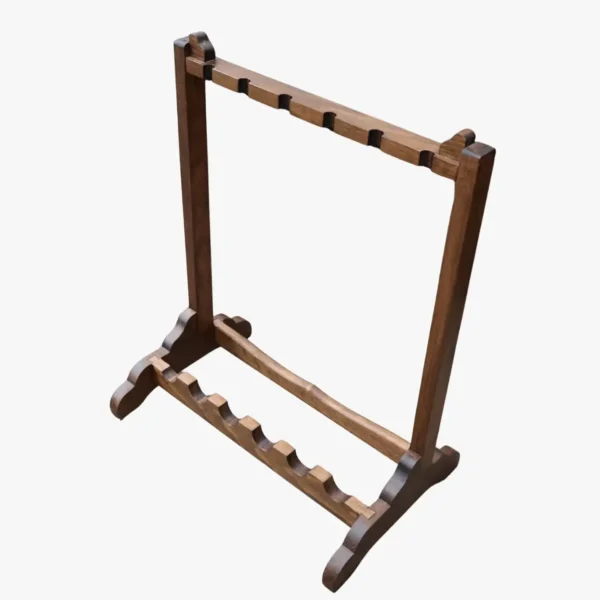 Wooden Polo Mallet Rack – Side View