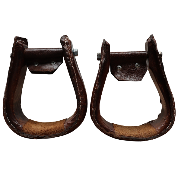 Rustic cowboy stirrups with authentic western style - Image 3